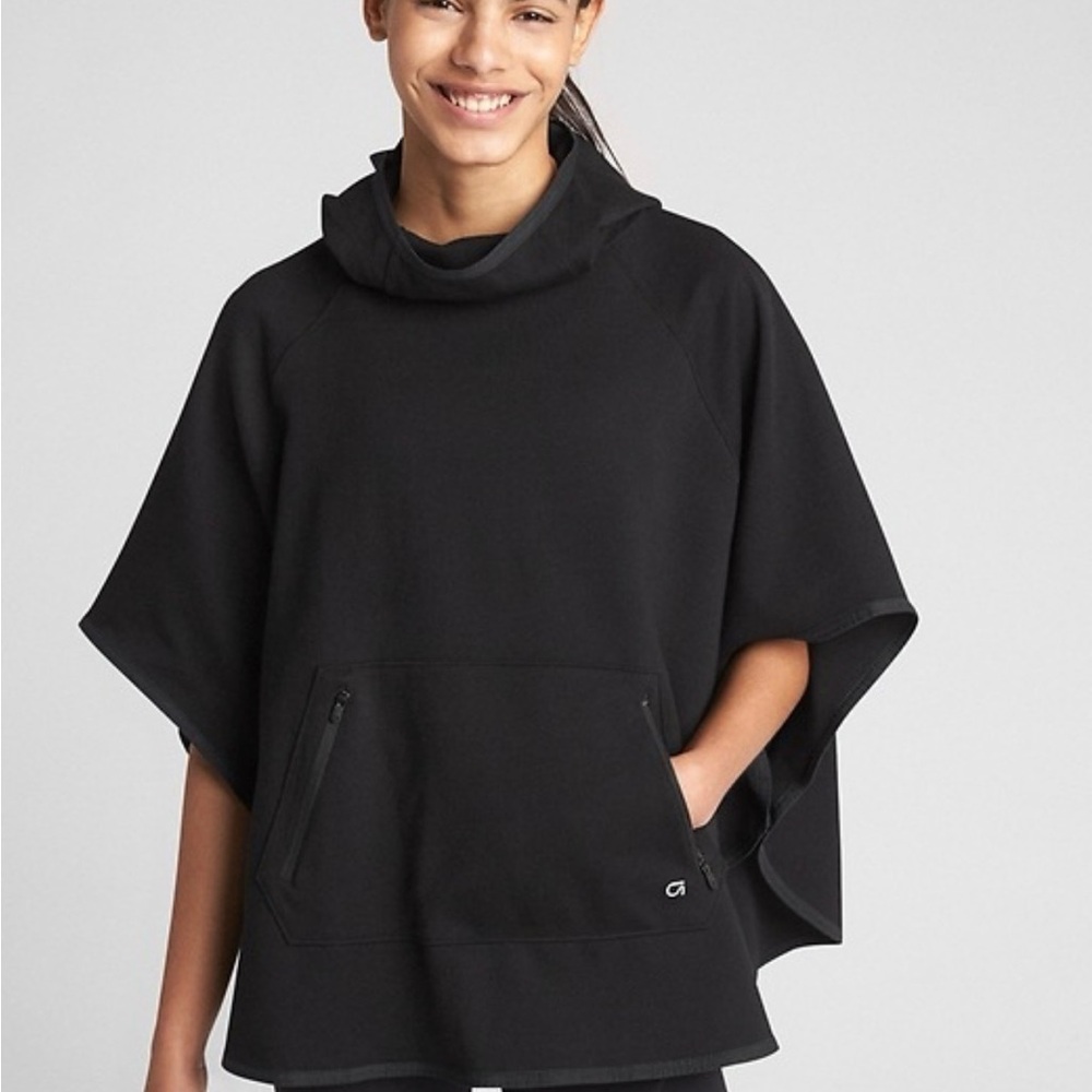 GAP GapFit Hooded Poncho - Black - M/L
